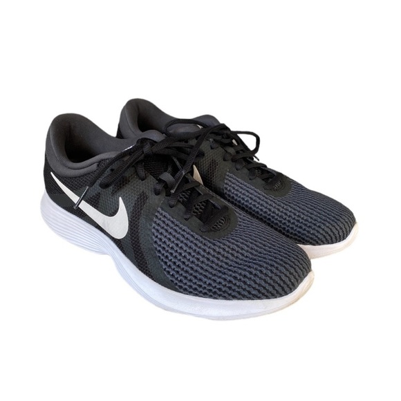 Nike Revolution 4 Black White Anthracite Running Sneakers Sz 9.5 Women’s - Picture 1 of 10